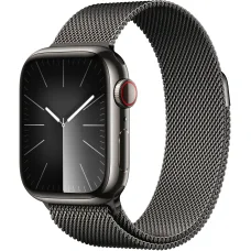 Apple Watch Series 9 GPS + LTE 41mm Graphite Stainless Steel Case with Graphite Milanese Loop